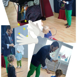 Magik Błażej w przedszkolu.